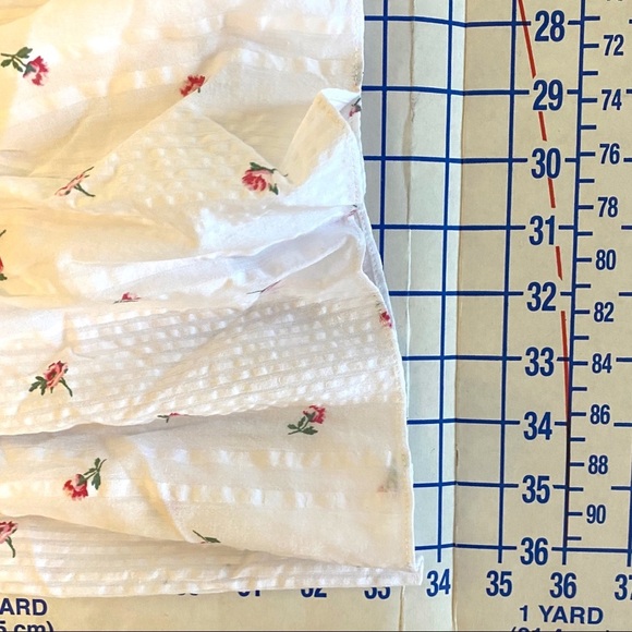 Olivaceous Dress Small Midi Button Front Drawstring Lined Waist Floral White New - Picture 14 of 14